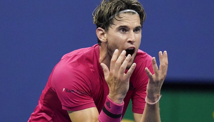 Dominic Thiem celebrating