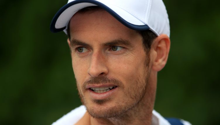Andy Murray looking on