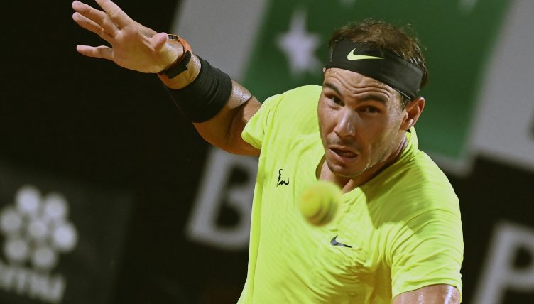 Rafael Nadal in action
