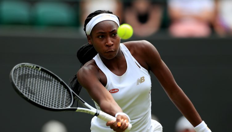Coco Gauff in action
