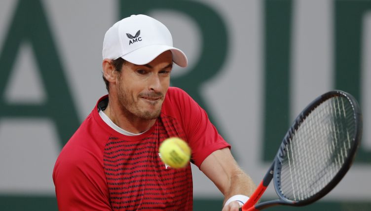 Andy Murray in action