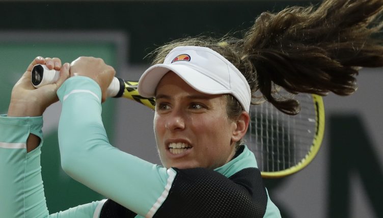 Johanna Konta in action