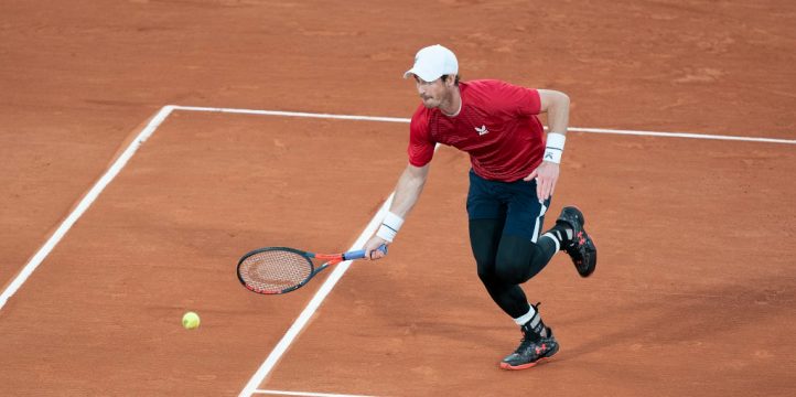 Andy Murray on the run