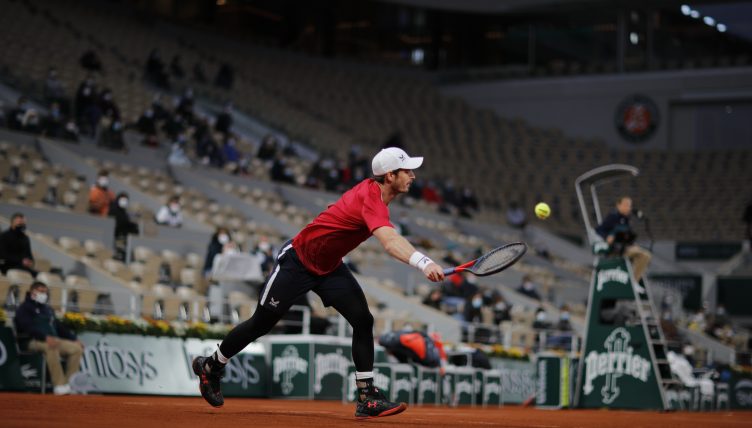 Andy Murray on the run