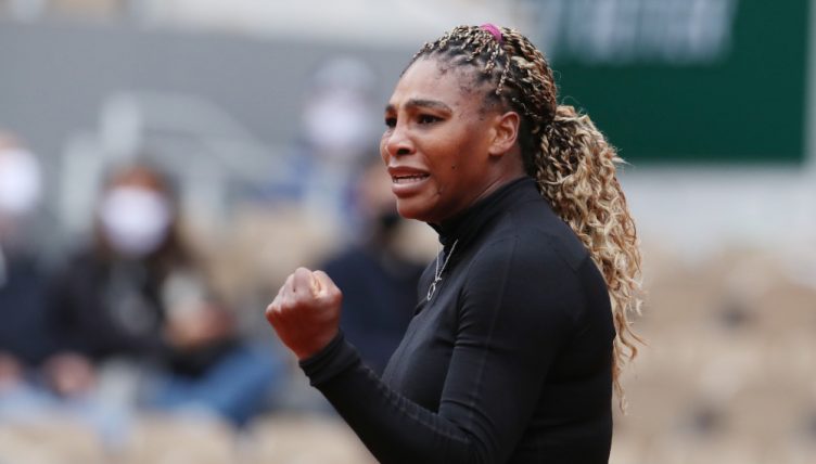 Serena Williams celebrating