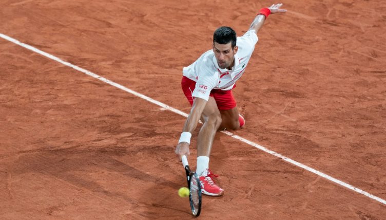 Novak Djokovic in action