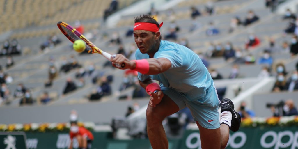 Rafael Nadal stretching