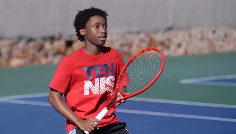 Khololwam Montsi at the Anthony Harris Tennis Academy