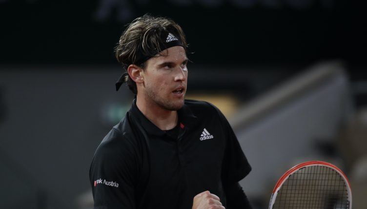 Dominic Thiem in action