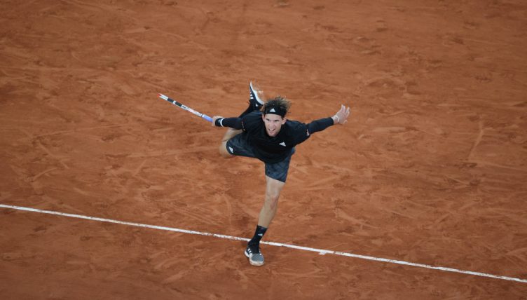 Dominic Thiem in full flight