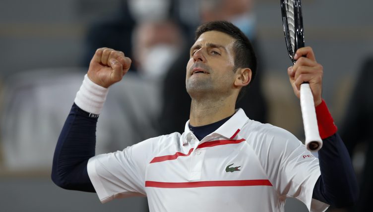 Novak Djokovic in action