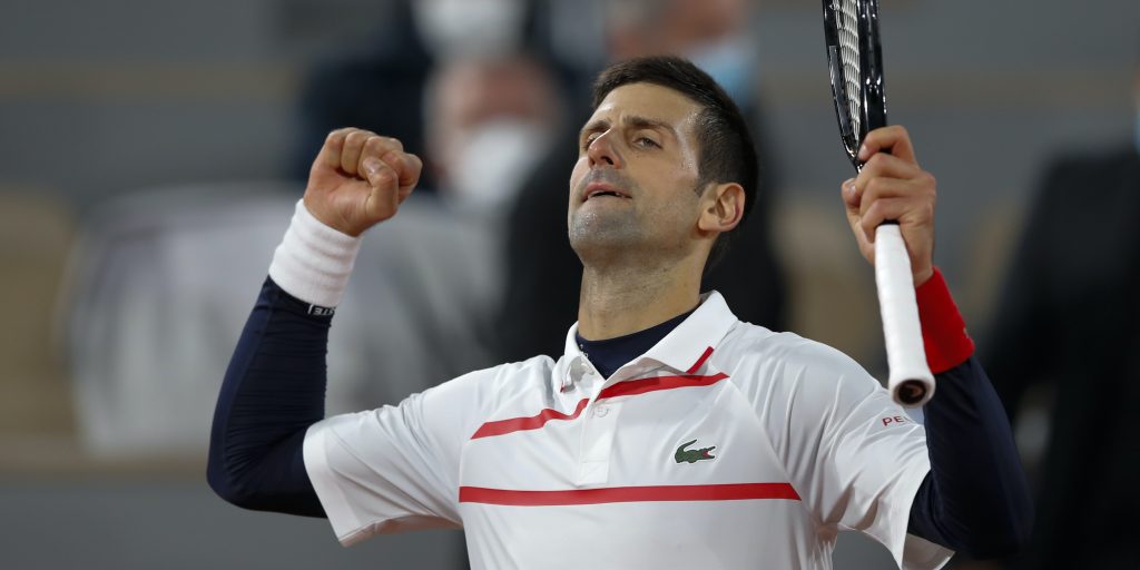 Novak Djokovic in action