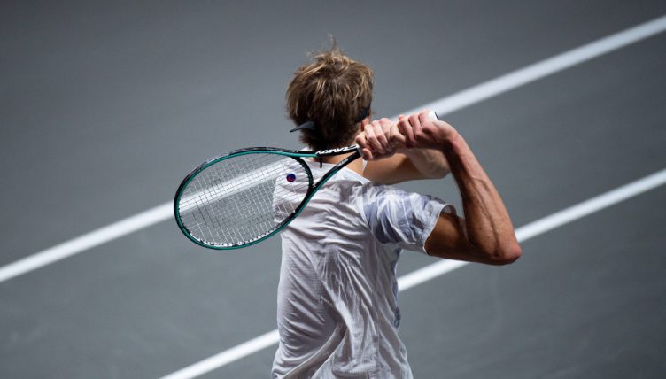 Alexander Zverev in action