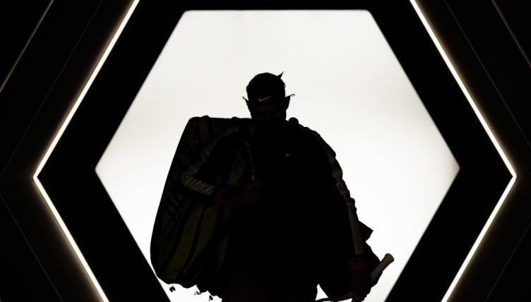 Rafael Nadal enters the arena