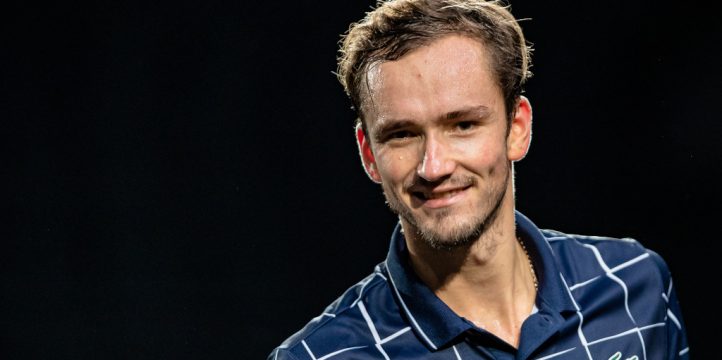 A smiling Daniil Medvedev