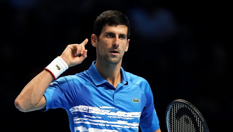Novak Djokovic in action