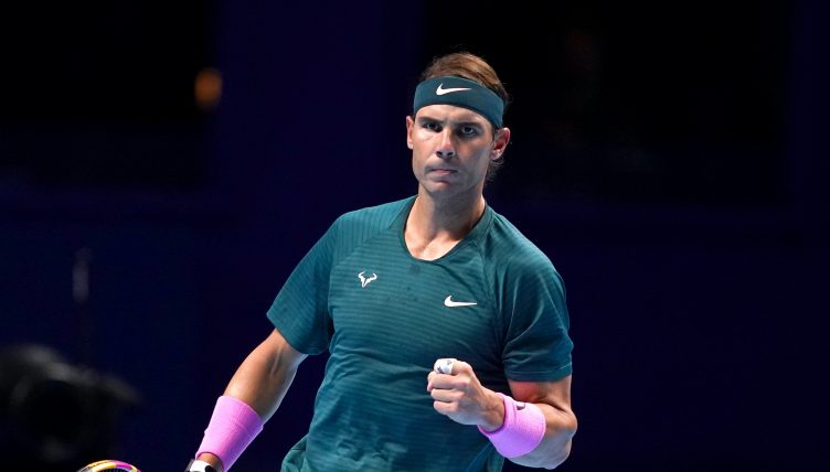 Rafael Nadal celebrating