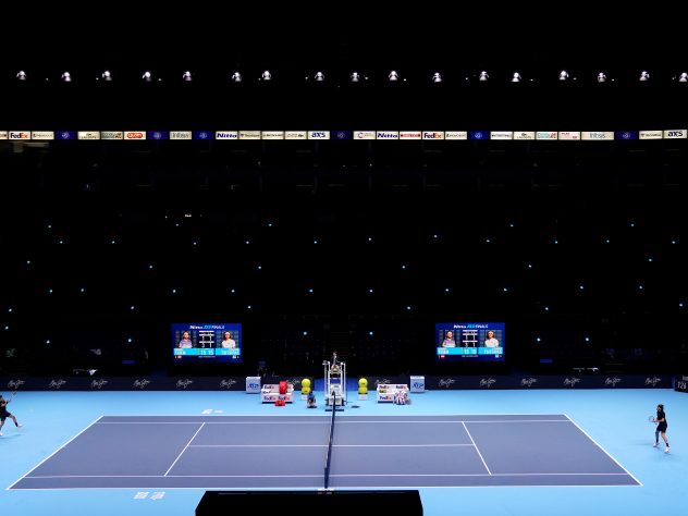 The match was played in front of a virtually empty arena