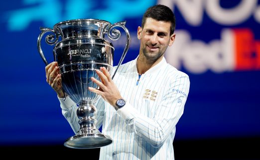 Novak Djokovic ATP year-end trophy