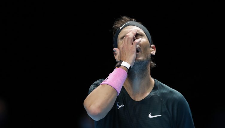 Rafael Nadal feeling the heat