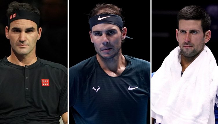 Roger Federer, Rafael Nadal and Novak Djokovic