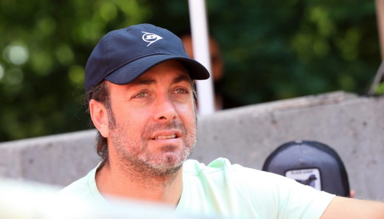 Dominic Thiem's coach Nicolas Massu in the stands