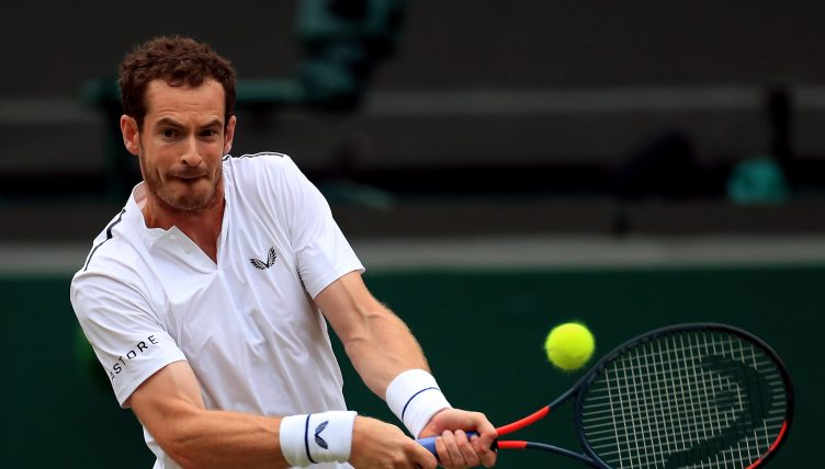 Andy Murray in action