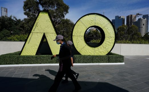 Australian Open logo at Melbourne Park