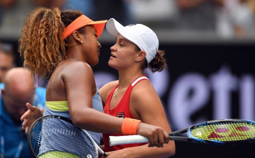 Naomi Osaka and Ashleigh Barty after match