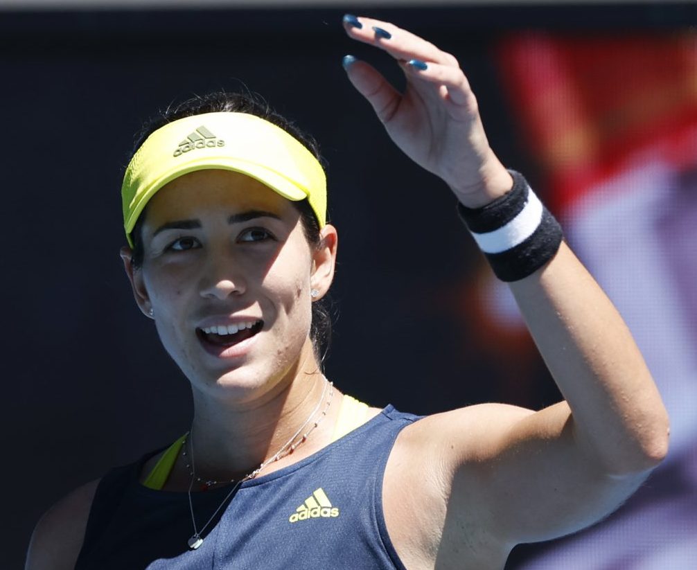 Garbine Muguruza celebrates