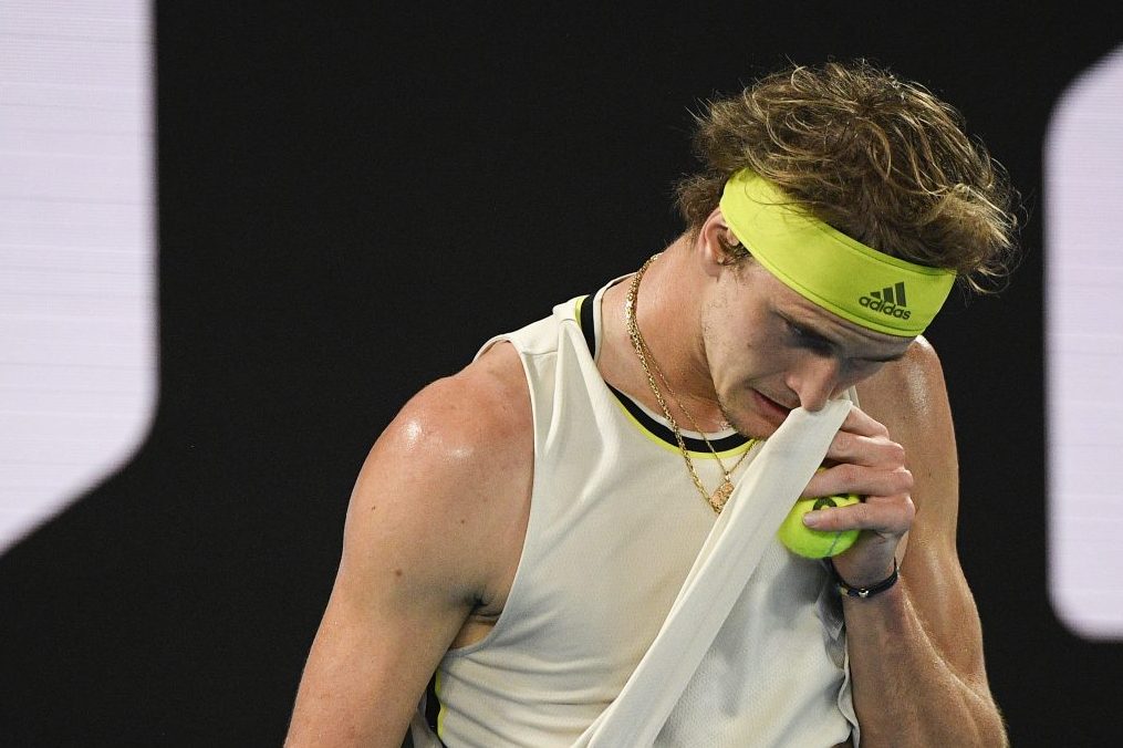 Alexander Zverev in action