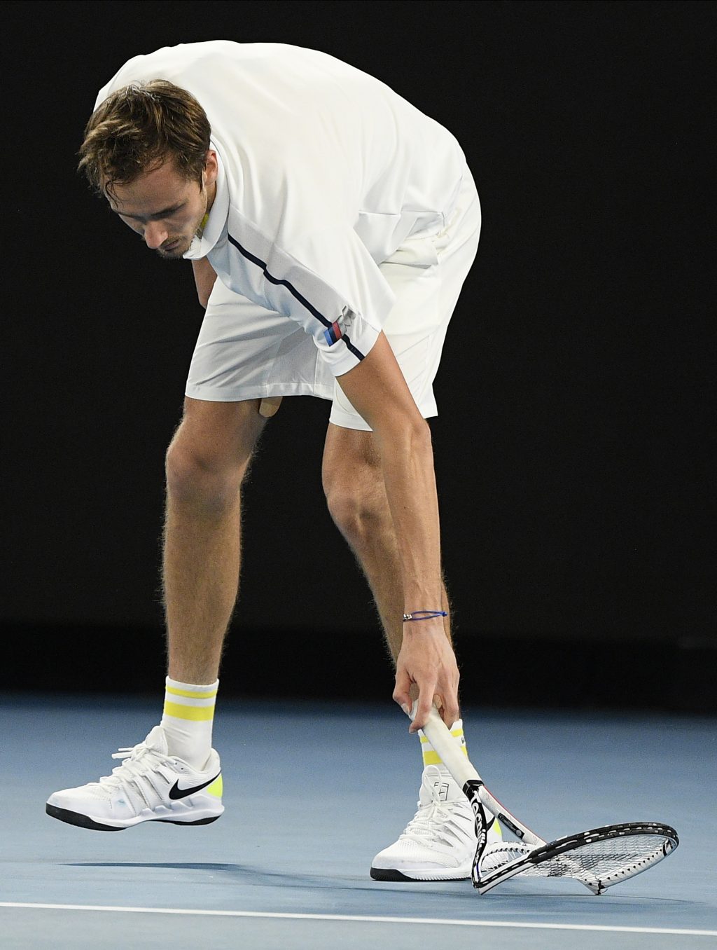 Daniil Medvedev frustrated