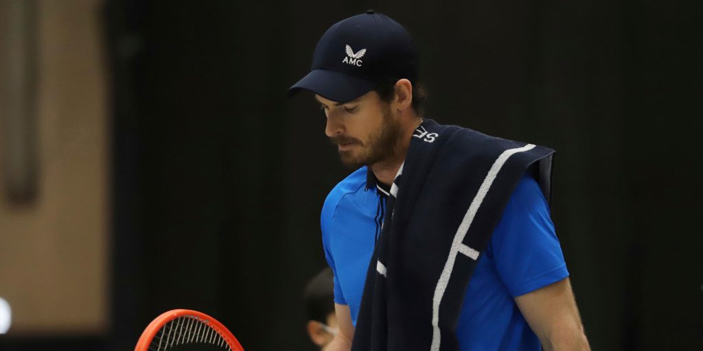 Andy Murray in action