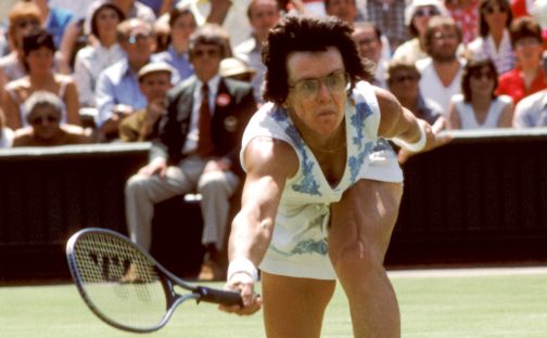 Billie Jean King in action