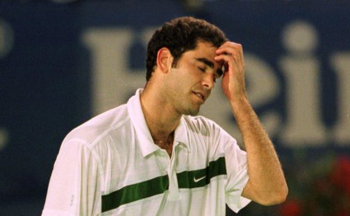Pete Sampras feeling the heat