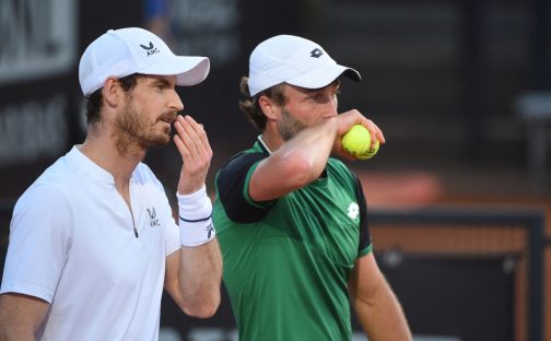 Andy Murray and Liam Broad in doubles