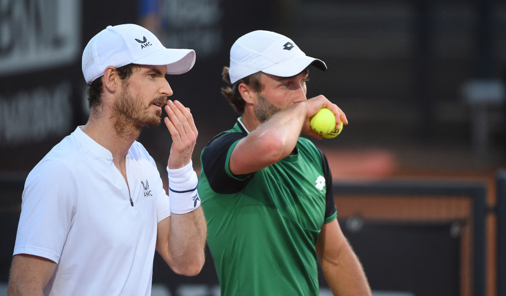 Andy Murray and Liam Broad in doubles