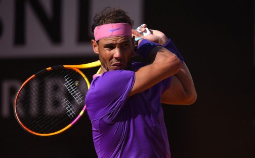 Rafael Nadal in full flow