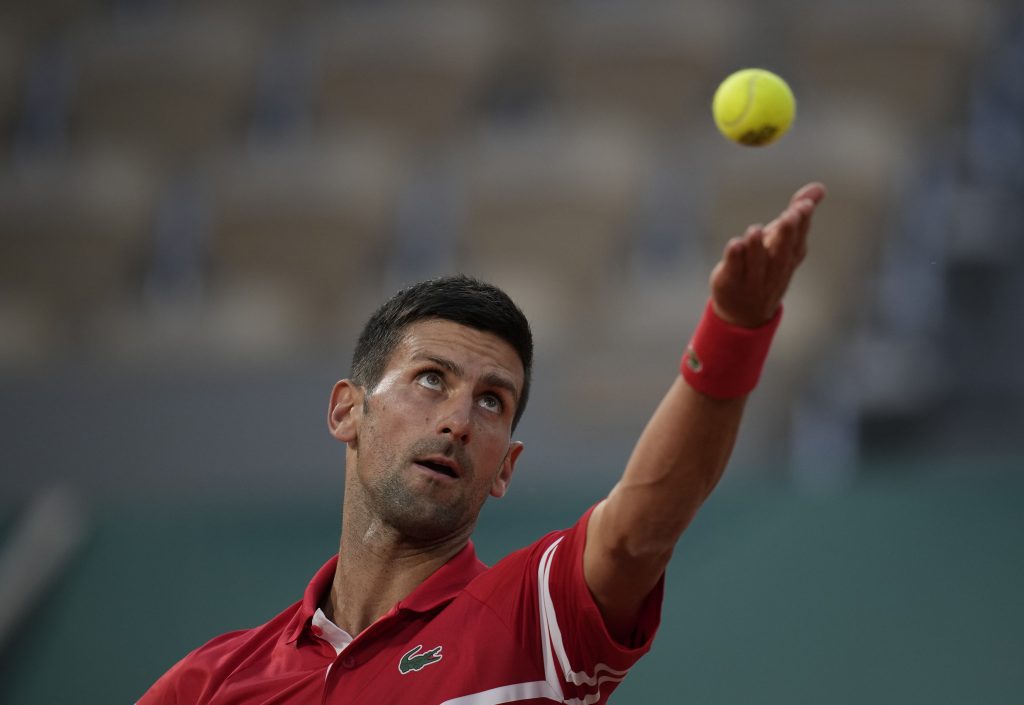 Novak Djokovic in action