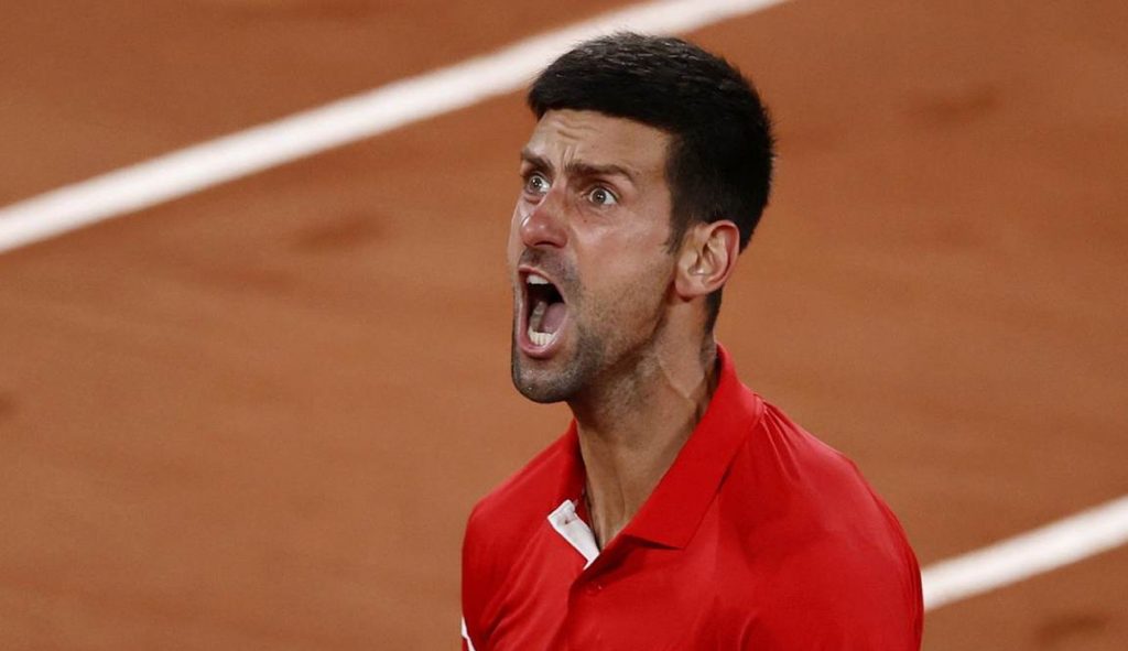 Novak Djokovic in action