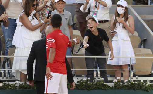 Novak Djokovic gifts racket to fan after French Open final