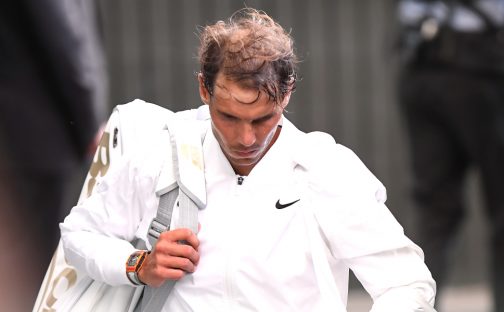 Rafael Nadal leaves Wimbledon Centre Court