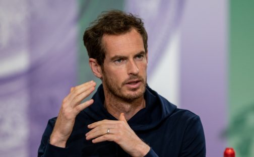 Andy Murray attends a press conference