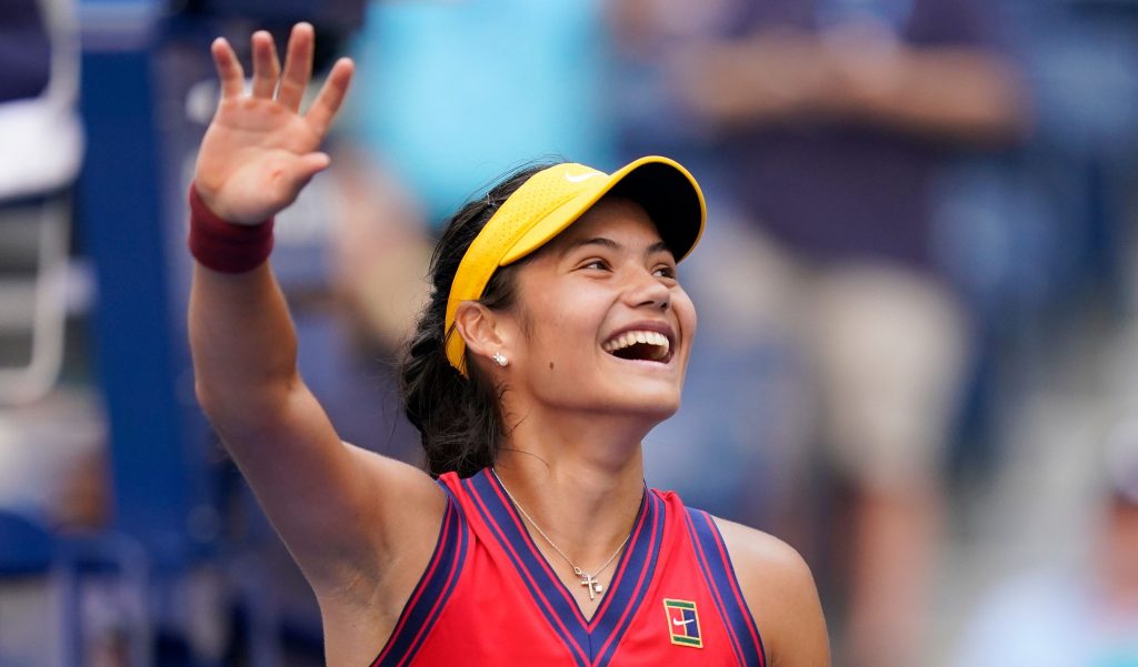 Emma Raducanu celebrates