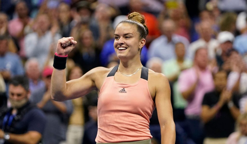 Maria Sakkari celebrates