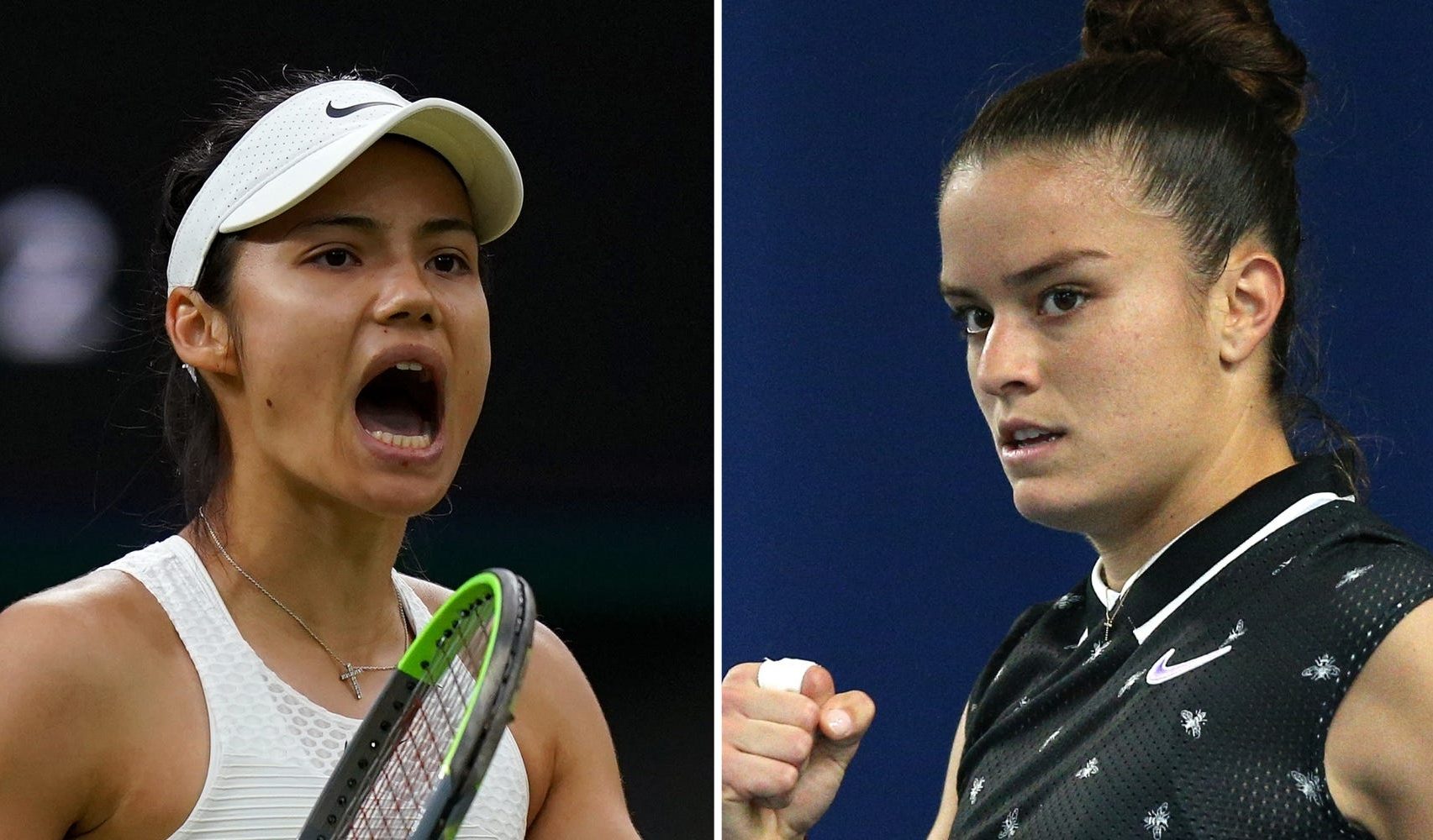 Emma Raducanu and Maria Sakkari
