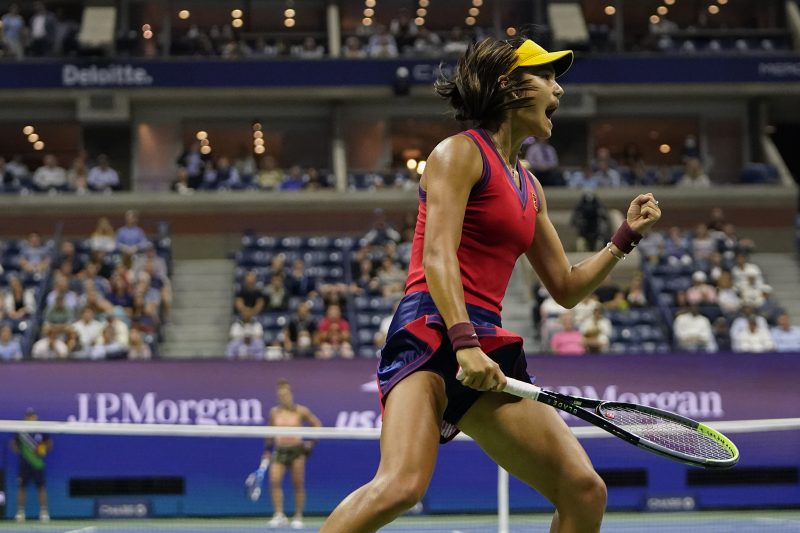 Emma Raducanu celebrates