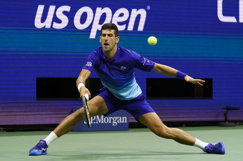 Novak Djokovic in action