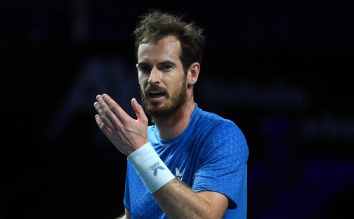Andy Murray in action