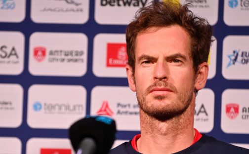 Andy Murray attends a press conference
